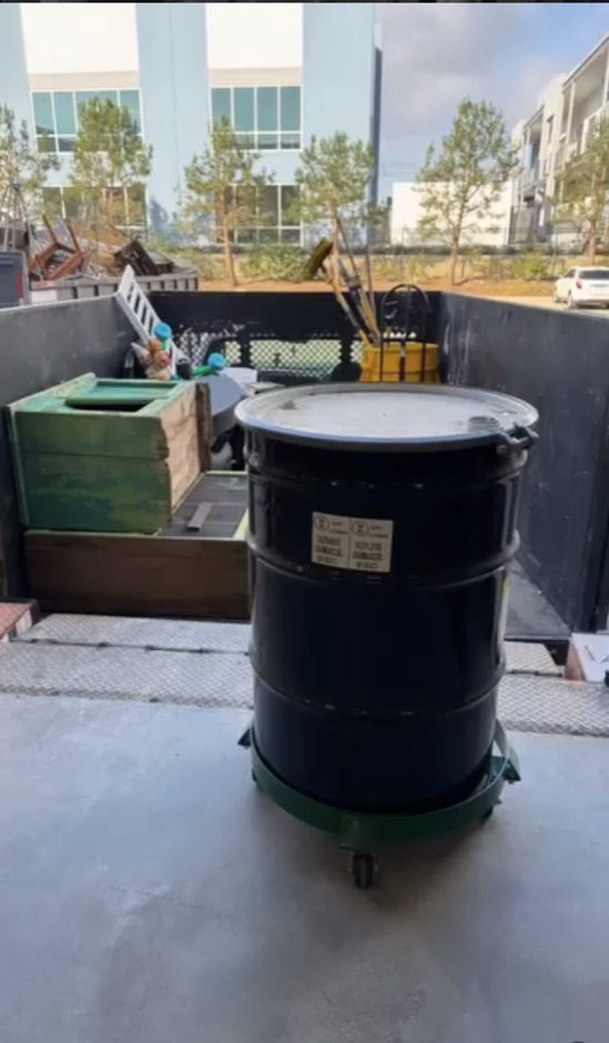 S&M Trash Junkers trailer loaded with furniture and household items for hauling